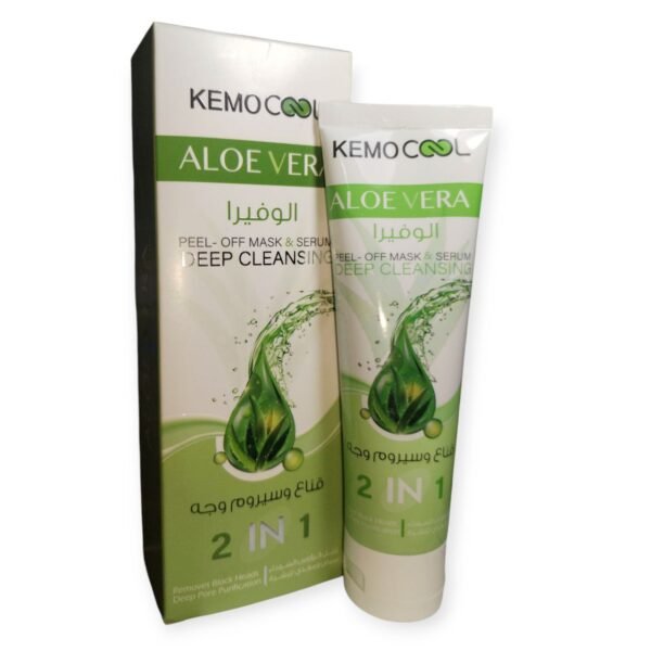 KEMO COOL Aloe Vera Peel-Off Mask & Serum 2 in 1 | كيمو كول قناع وسيروم وجه بالألوفيرا 2 في 1