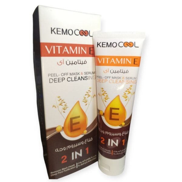 KEMO COOL Vitamin E Peel-Off Mask & Serum 2 in 1 | كيمو كول قناع وسيروم فيتامين E للوجه 2 في 1