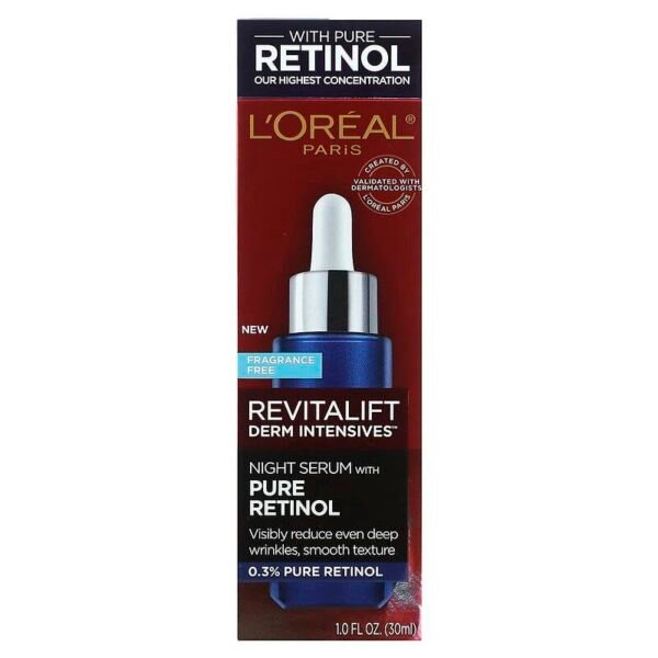 L'Oréal Paris Revitalift Derm Intensives Night Serum with Pure Retinol | لوريال باريس ريفيتاليفت سيروم ليلي بالريتينول النقي